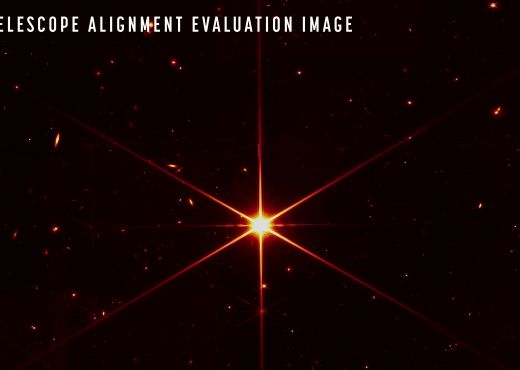 Image taken by Telescope James Webb, focusing on a single star