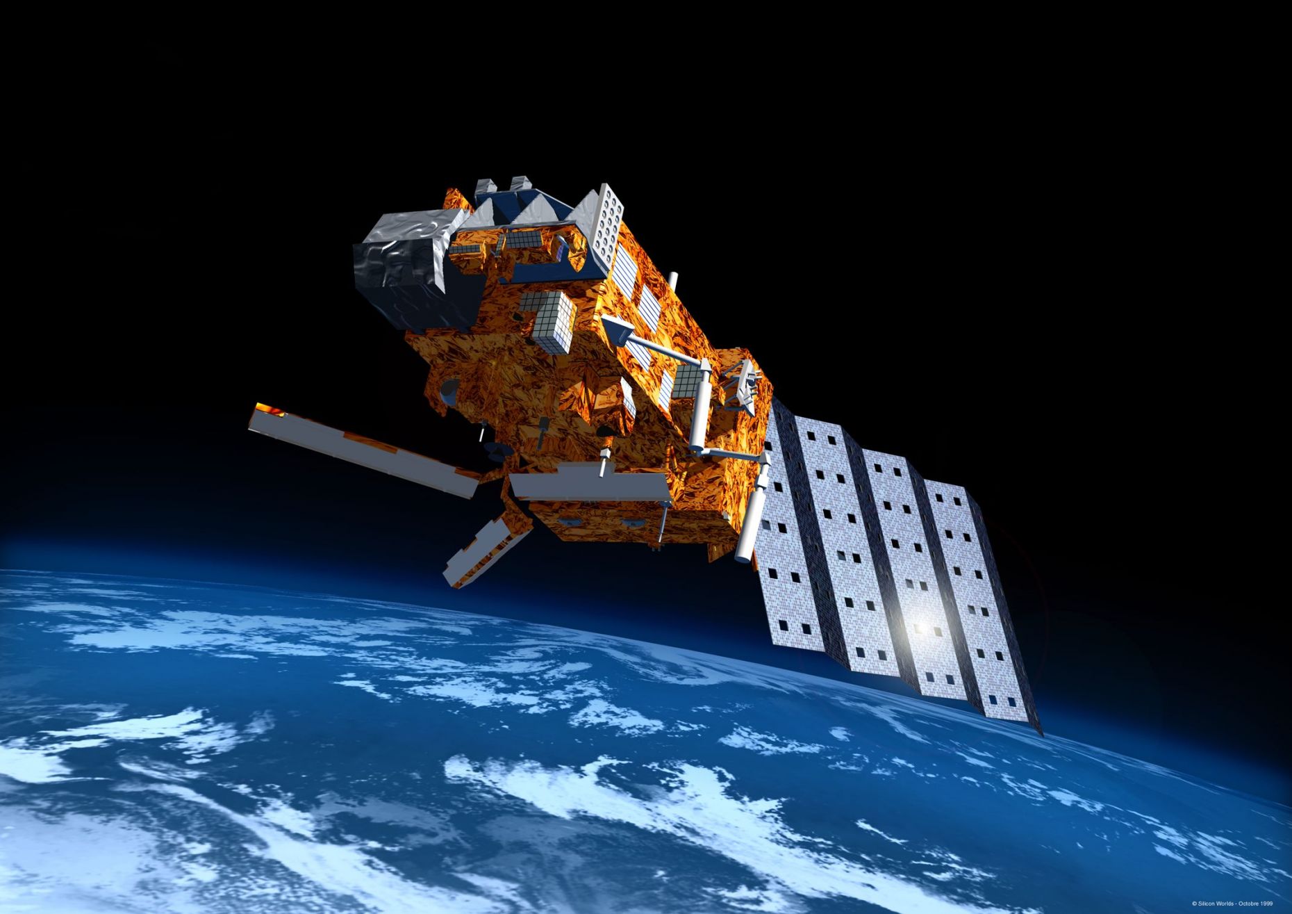 MetOp Satellite in space