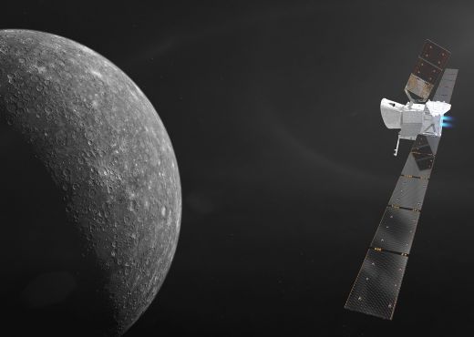 grafische Darstellung des geplanten Anflugs auf Merkur