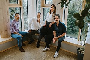 Das Beetle ForTech Kernteam (v.l.n.r.): Matthias Sammer, Koimé Kouacou, Anh Nguyen und Sebastian Vogler