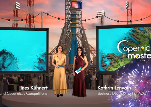 Ines Kühnert und Kathrin Lenvain auf der virtuellen Bühne der Space Awards