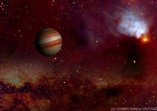 Ein Jupiterähnlicher Planet im Einzelgang in der Galaxie