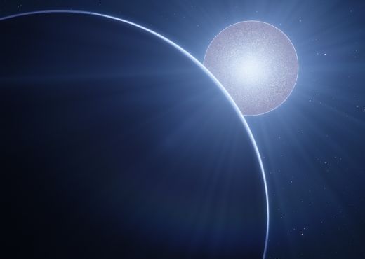 Der Exoplanet KELT-9b schieb sich deutlich vor seinen Mutterstern