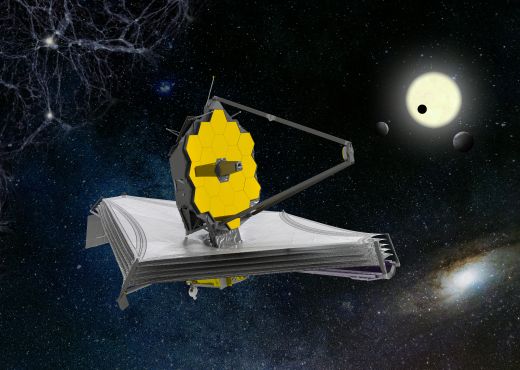 Künstlerische Darstellung des Webb Teleskops
