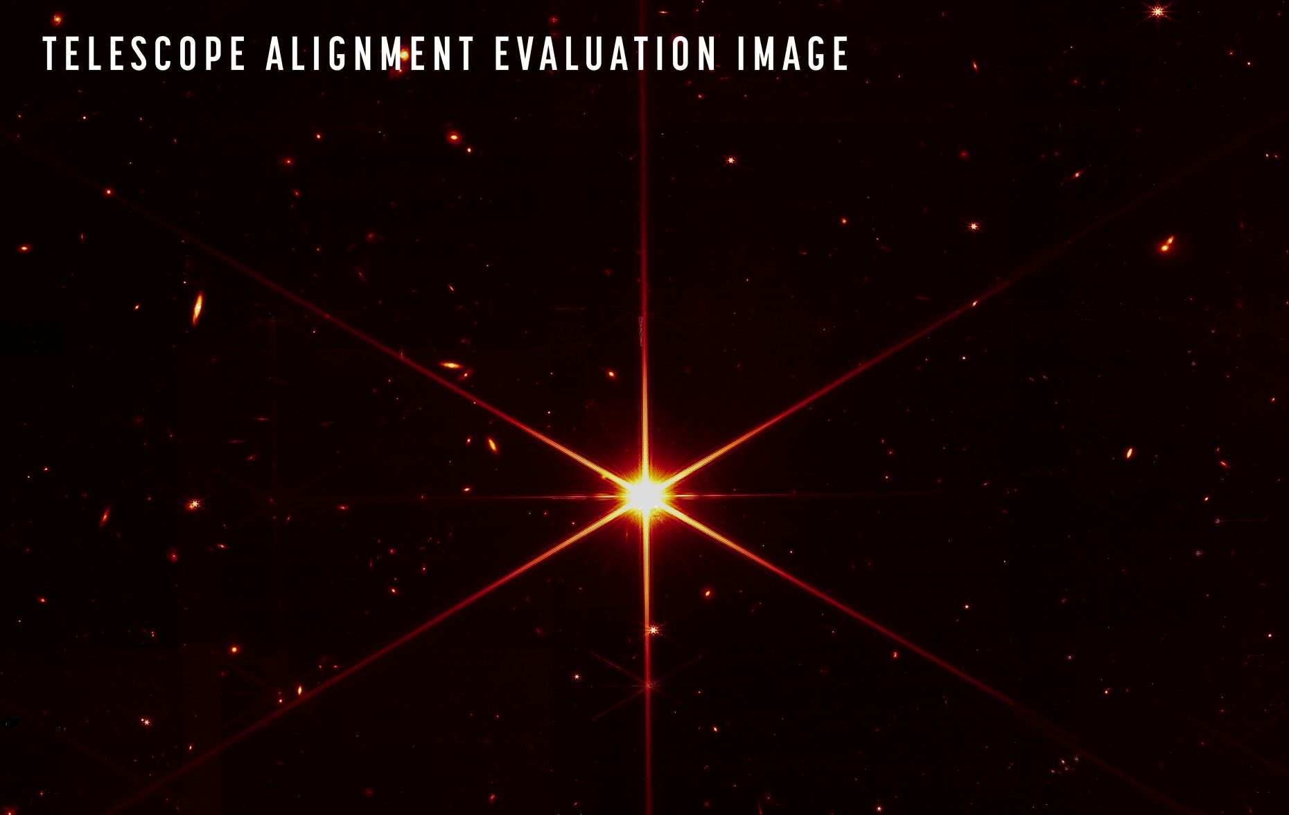 Image taken by Telescope James Webb, focusing on a single star