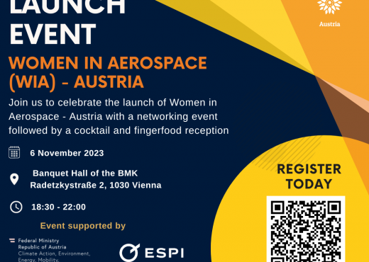Invitation Launch Event Women in Aerospace Austria at  November, 6th 2023