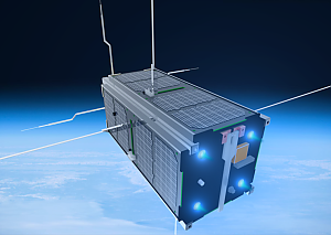 Kleinsatellit im All