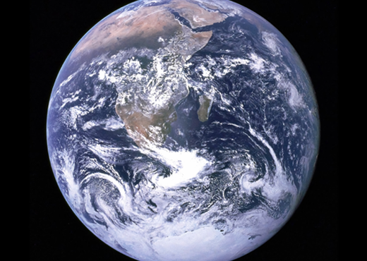 Blick auf die Erde vom Weltraum aus