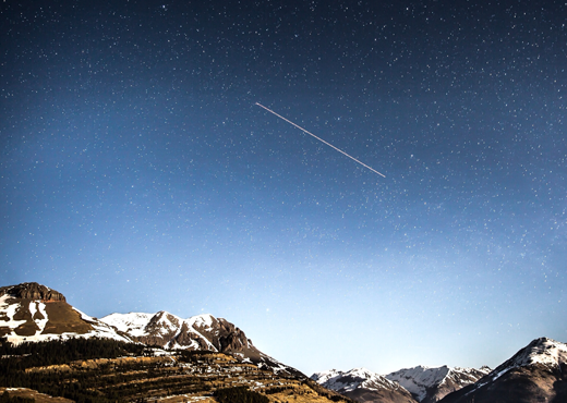 Meteor über den Alpen
