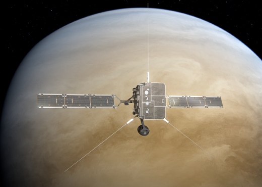 Der ESA Solar Orbiter während des Venus Flyby