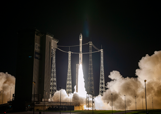 Vega rocket on launching