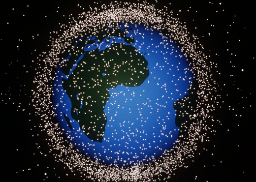 Der Orbit der Erde ist voll mit Weltraumschrott