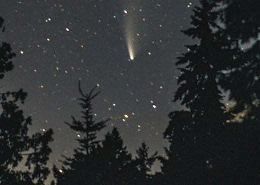 Meteor am Nachthimmel