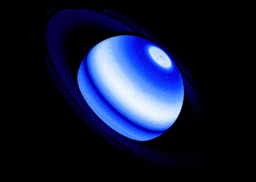 Blauer Planet im Weltall